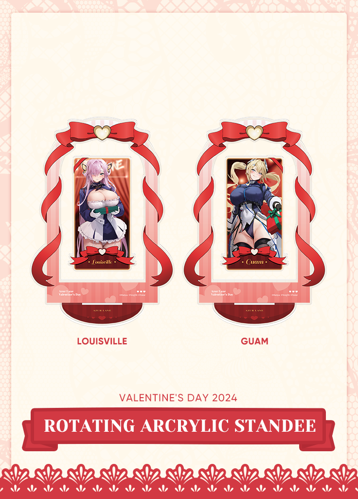 Azur Lane | Rotating Acrylic Standee | Valentine's Day 2024