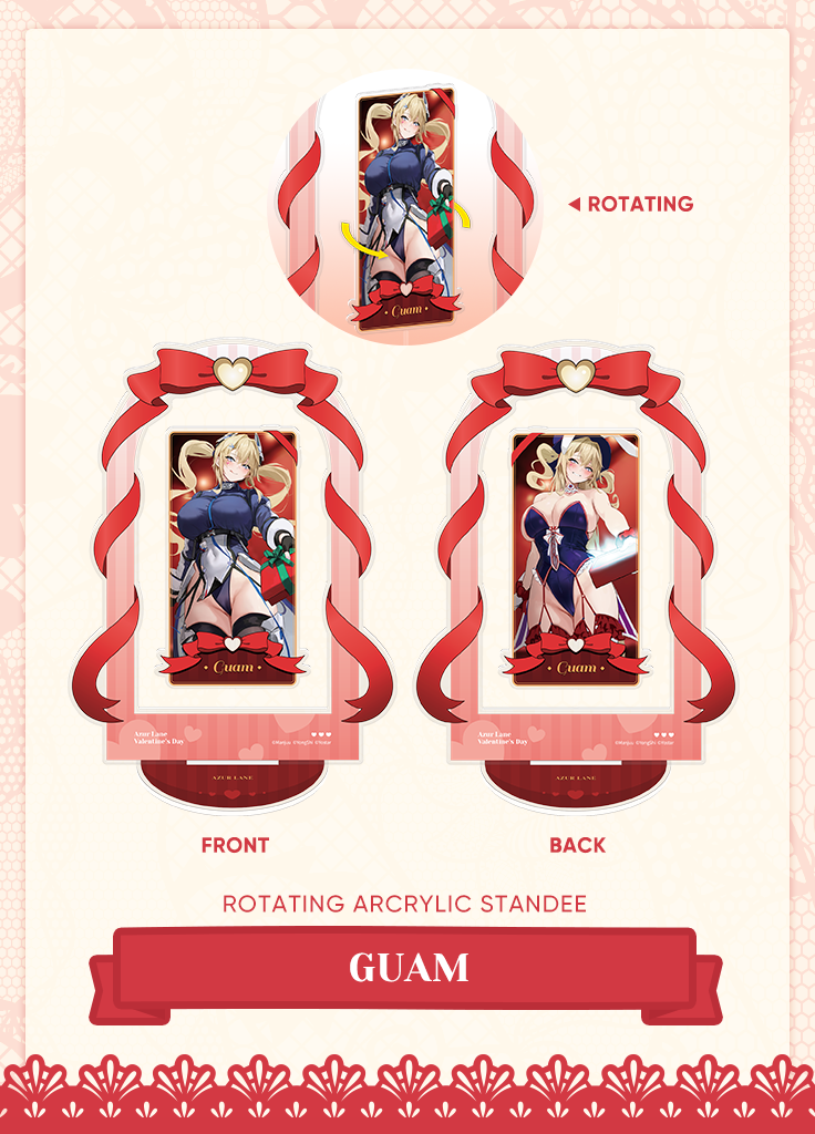 Azur Lane | Rotating Acrylic Standee | Valentine's Day 2024