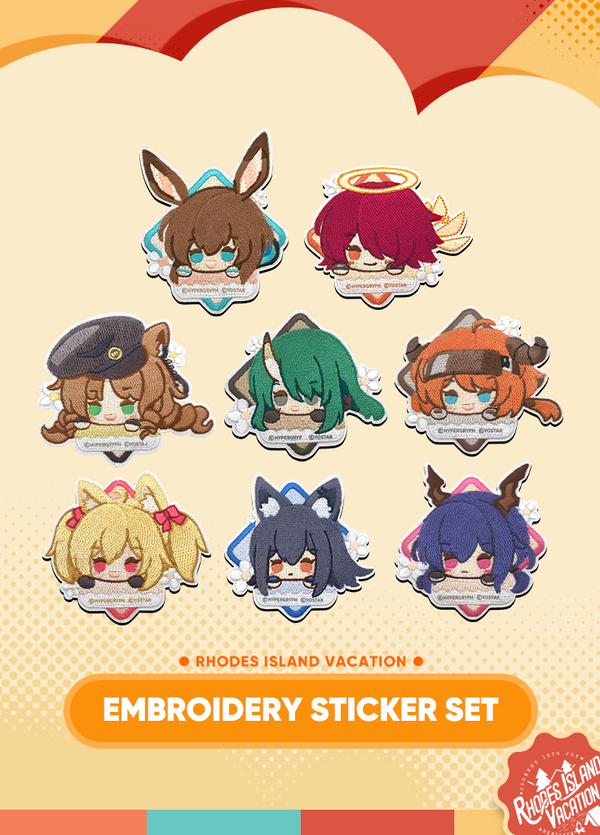 Arknights | Embroidery Sticker Set | Rhodes Island Vacation