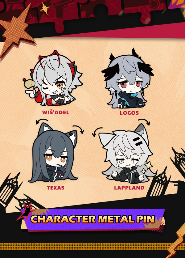 Arknights | Character Metal Pin | I Portatori Dei Velluti