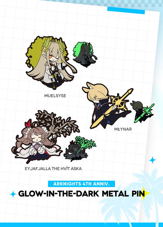 Arknights | Glow-in-the-dark Metal Pin | 4th Anniv