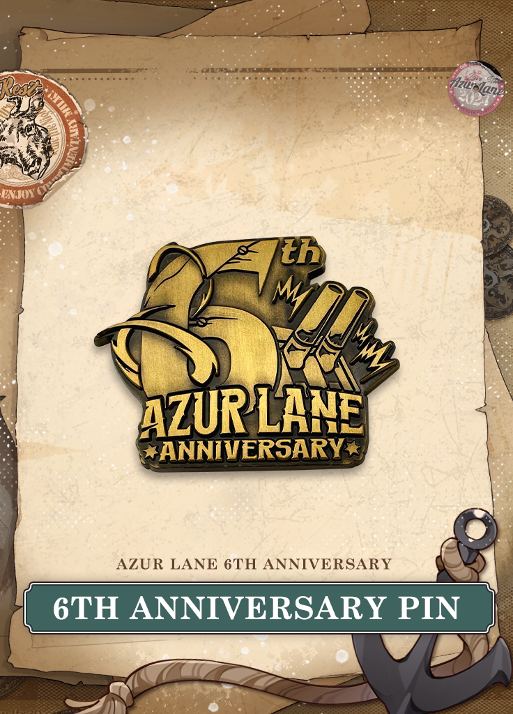 Azur Lane | 6th Anniversary Pin | 6th Anniv – Yostar Official Store