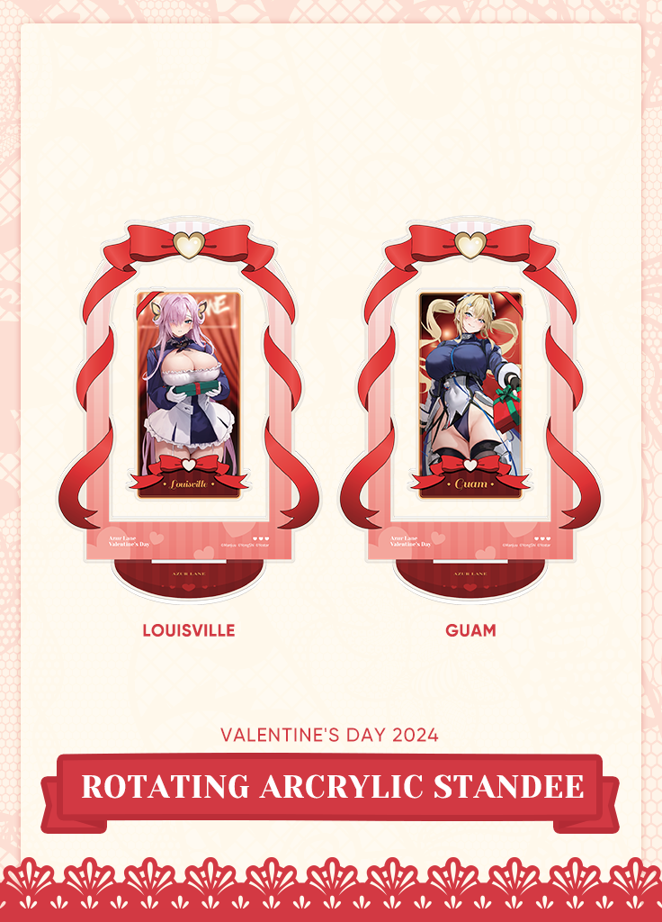 Azur Lane | Rotating Acrylic Standee | Valentine's Day 2024 Azur Lane | Rotating Acrylic Standee | Valentine's Day 2024