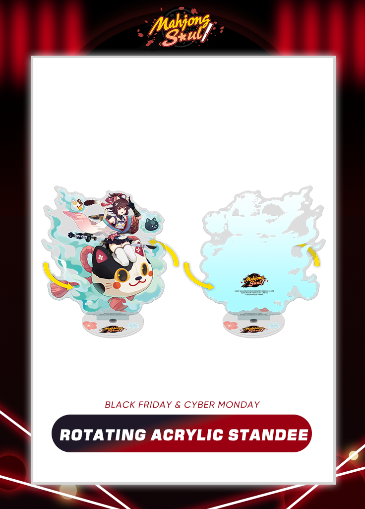 Mahjong Soul | Rotating Acrylic Standee | Black Friday 2024