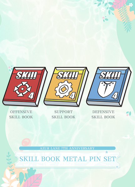 Azur Lane | Skill Book Metal Pin Set | 7th Anniv – Yostar Official
