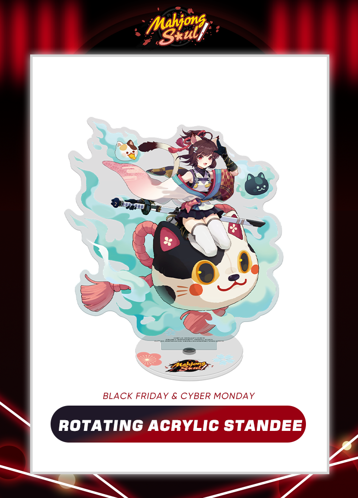 Mahjong Soul | Rotating Acrylic Standee | Black Friday 2024