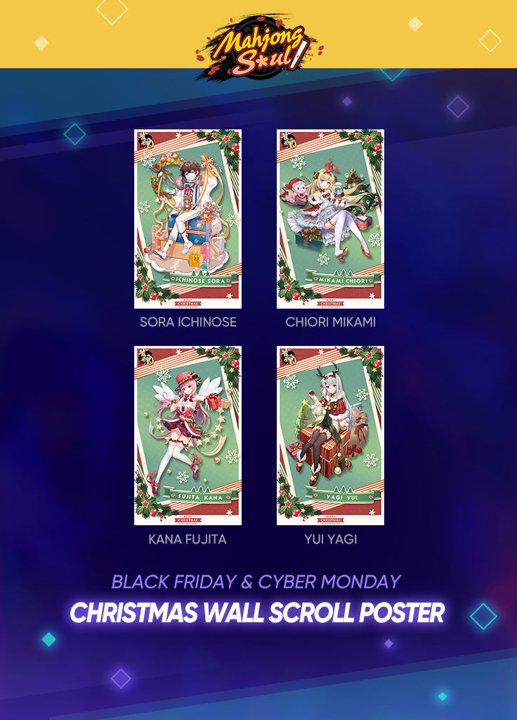Mahjong Soul | Christmas Wall Scroll Poster | Black Friday 2022