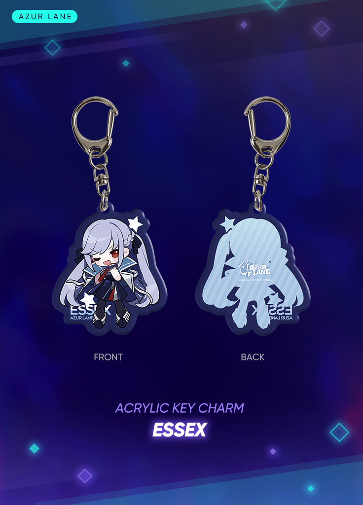 Anime Azur Lane Rubber Keychain – Race Strap Style – Multi-Color Fabric Key Ring